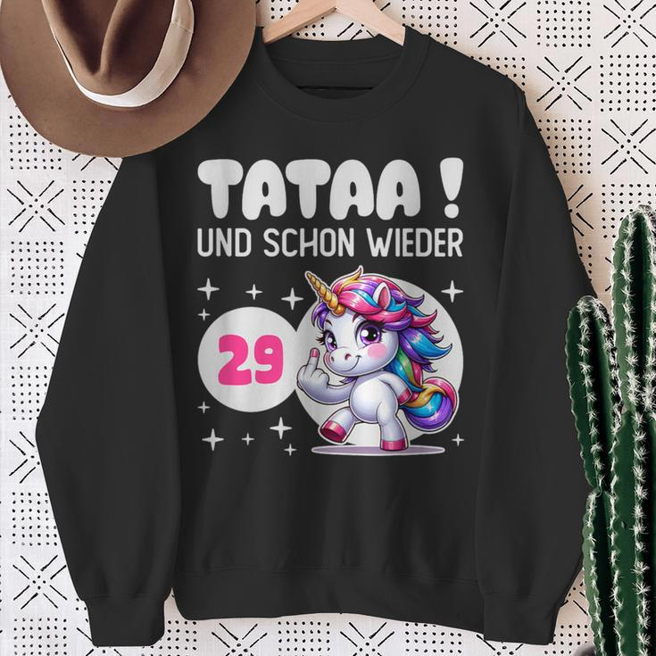 Tataa Und Schon Wieder 29 Einhorn Middle Finger Sweatshirt Geschenke für alte Frauen