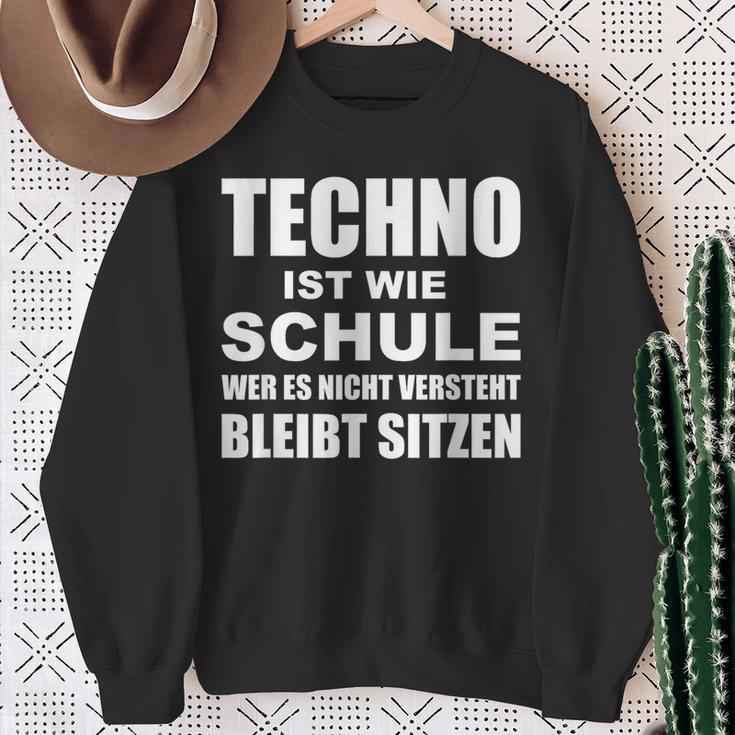 Techno Ist Wie Schule Rave Sweatshirt Geschenke für alte Frauen