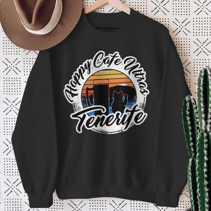 Teneriffa Puerto De La Cruz Happy Cafe Ultras Sweatshirt Geschenke für alte Frauen