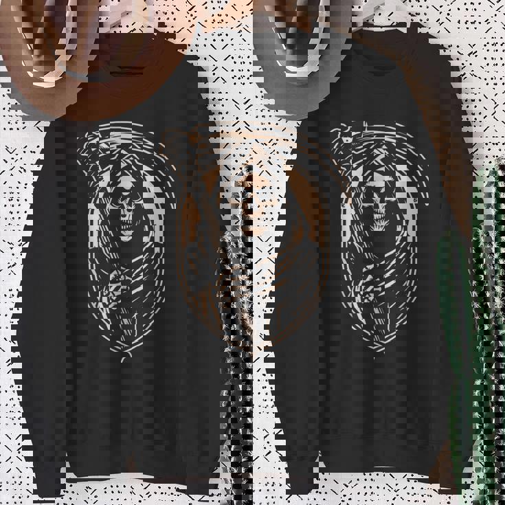 Teschio Santa Muerte Tristo Mietitore Felpa Regalos para ancianas