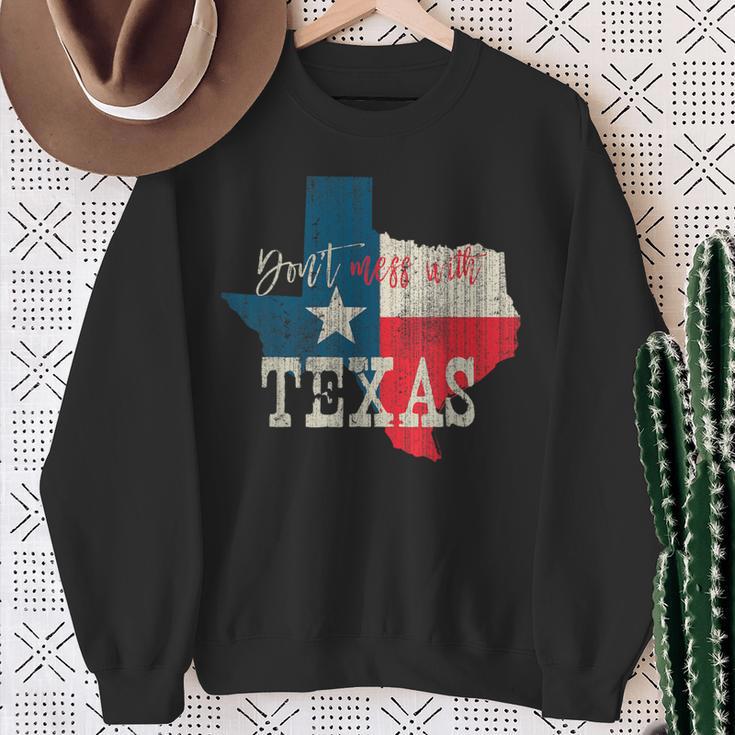 Texas The Lone Star State Leg Dich Nicht Mit Texas An Sweatshirt Geschenke für alte Frauen