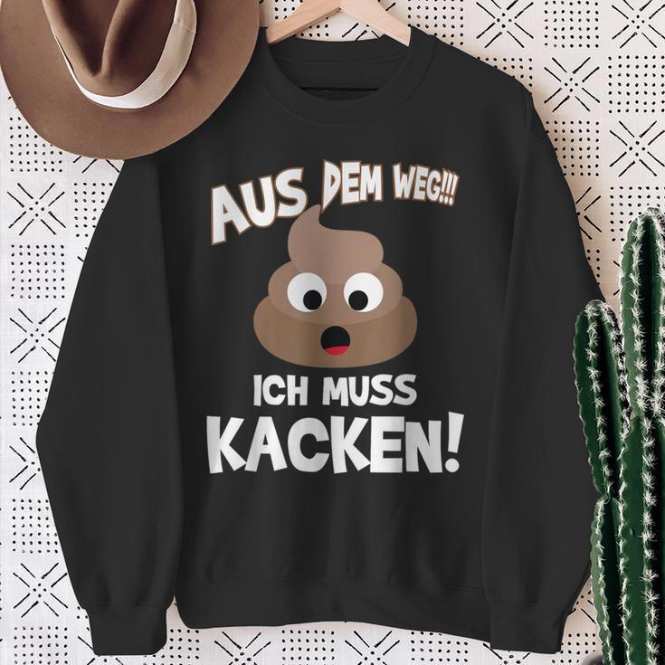 With Text Aus Dem Weg Ich Muss Kacken Sweatshirt Geschenke für alte Frauen