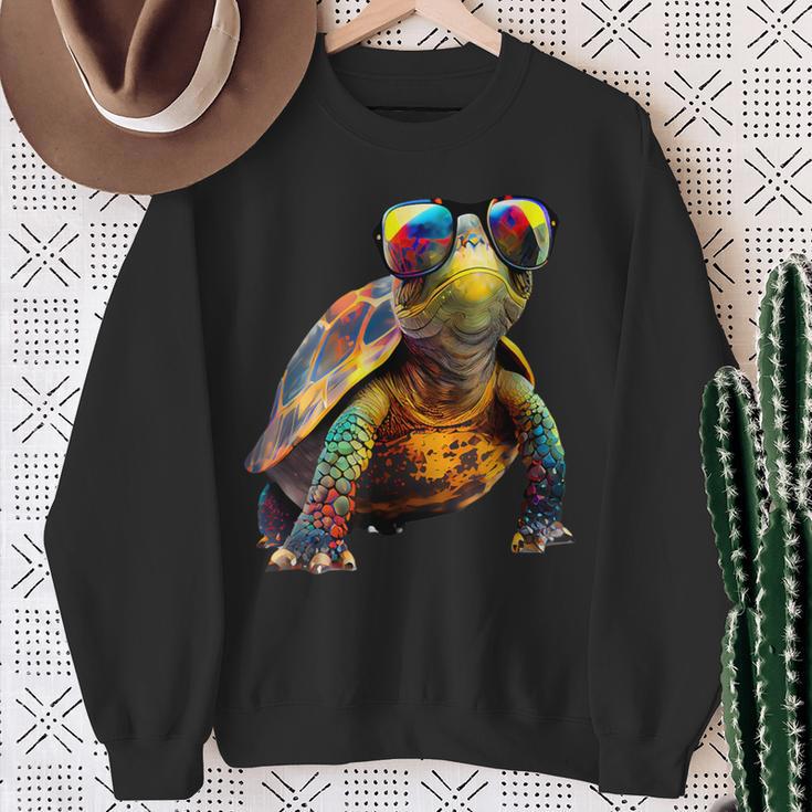 Tortoise Sunglasses Sweatshirt Geschenke für alte Frauen