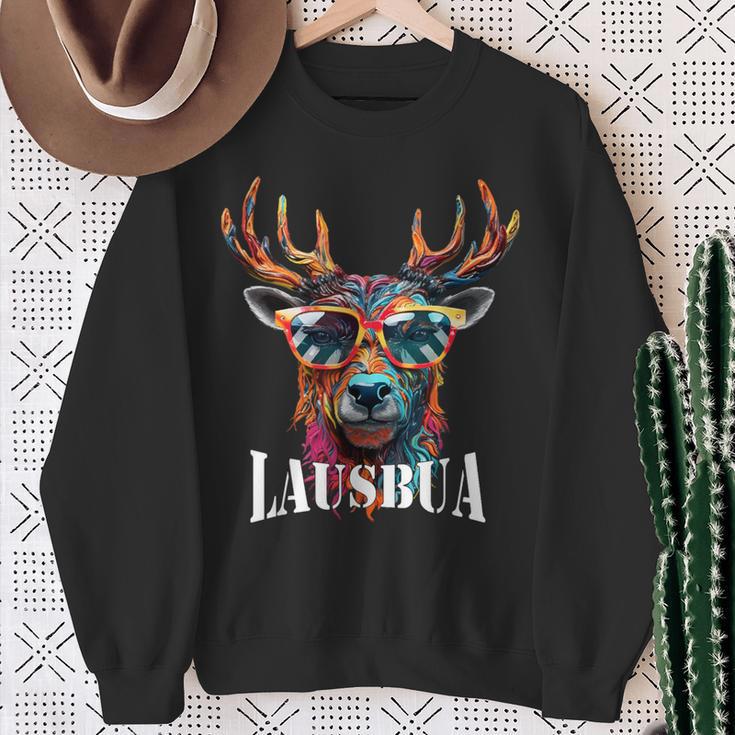 Traditional Deer Oktoberfest Lederhosen Lausbua Sweatshirt Geschenke für alte Frauen