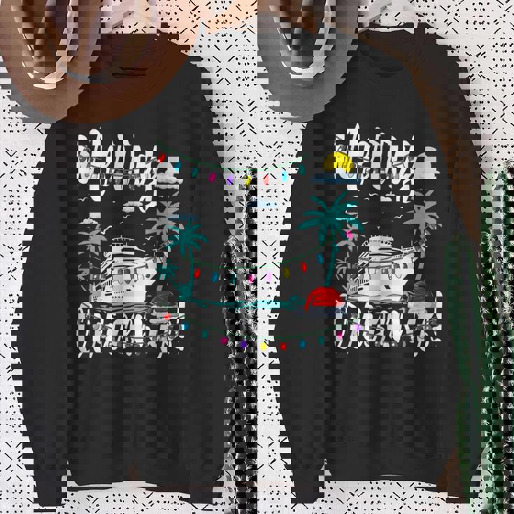Tropical Heartbeat Christmas Cruise Merry Cruisemas Sweatshirt Gifts for Old Women