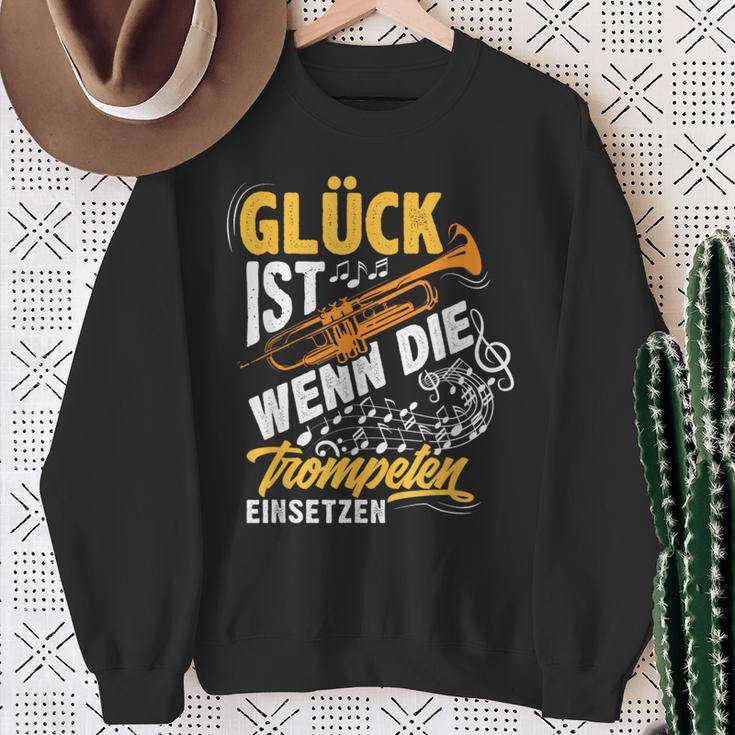 Trumpet Glück Ist Wenn Die Trumpeten Einsetzetz Sweatshirt Geschenke für alte Frauen