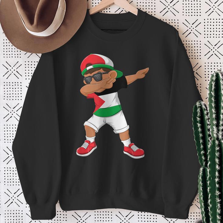 Tupfbing Boy State Der Palästina -Flagge Dab Dance Tanz Sweatshirt Geschenke für alte Frauen