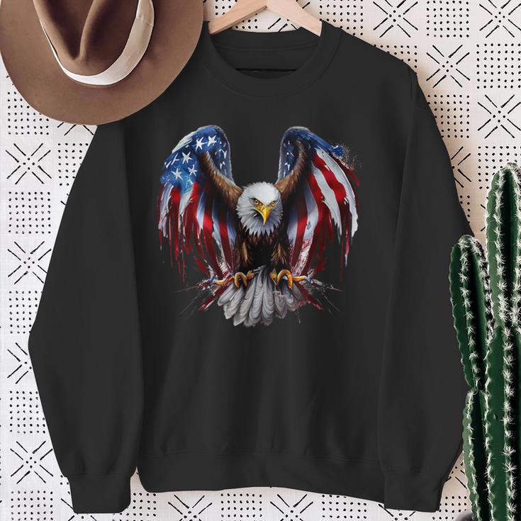 Us Flag As Eagle Usa Flag Sweatshirt Geschenke für alte Frauen