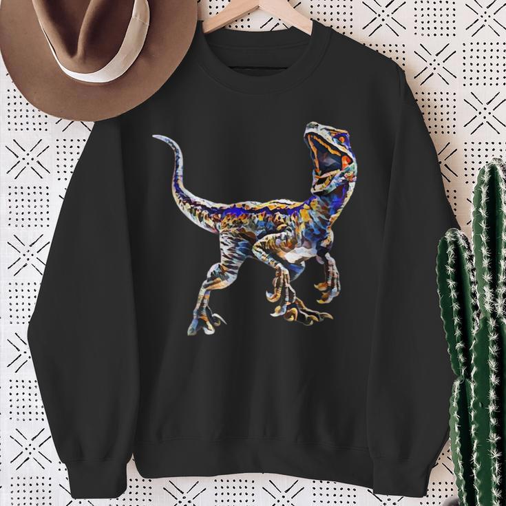 Velociraptor Raptor Dinosaur Dinosaur Prehistoric Dino Sweatshirt Geschenke für alte Frauen