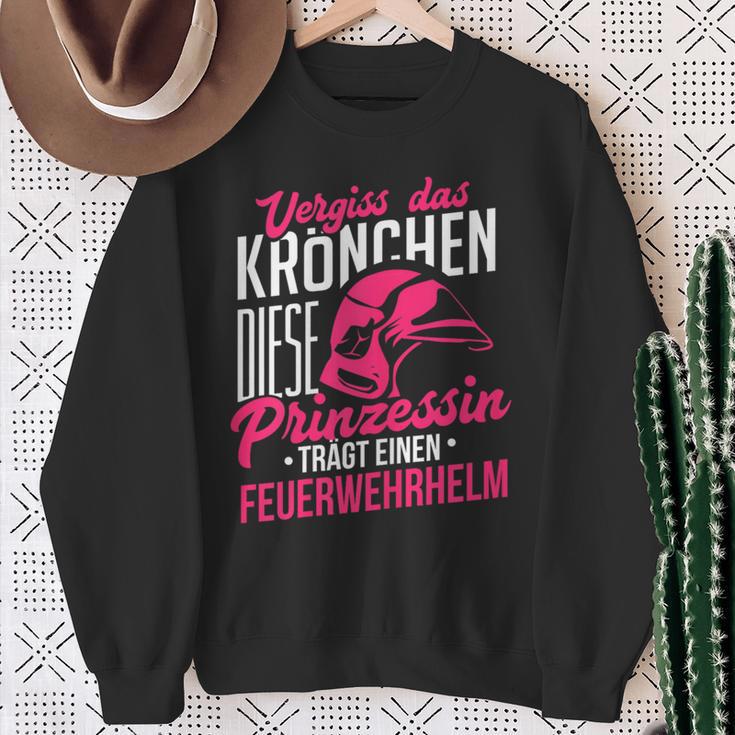 Vergiss Krönchen Princess Fireman Helmet Sweatshirt Geschenke für alte Frauen