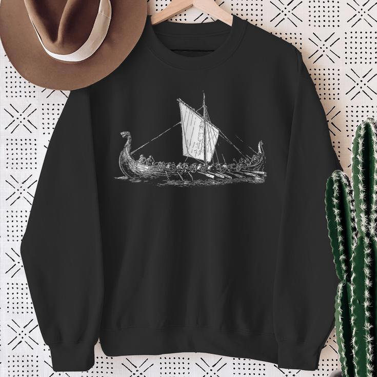 Viking Ship Nordic Mythology Nordmann & Walhalla Sweatshirt Geschenke für alte Frauen