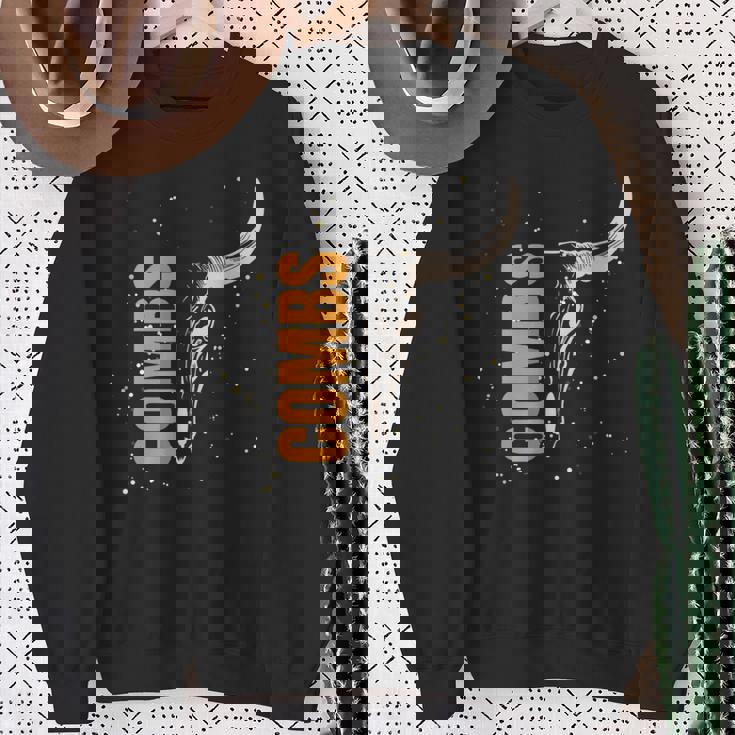 Vintage Combs Bull Skull Western Combs Personalized Sweatshirt Gifts for Old Women