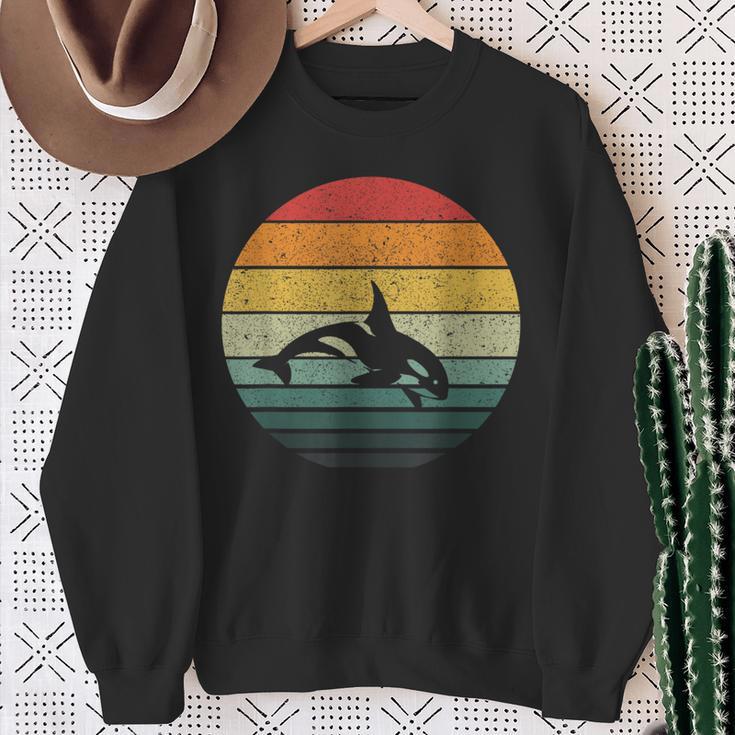 Vintage Orca Retro Sweatshirt Geschenke für alte Frauen