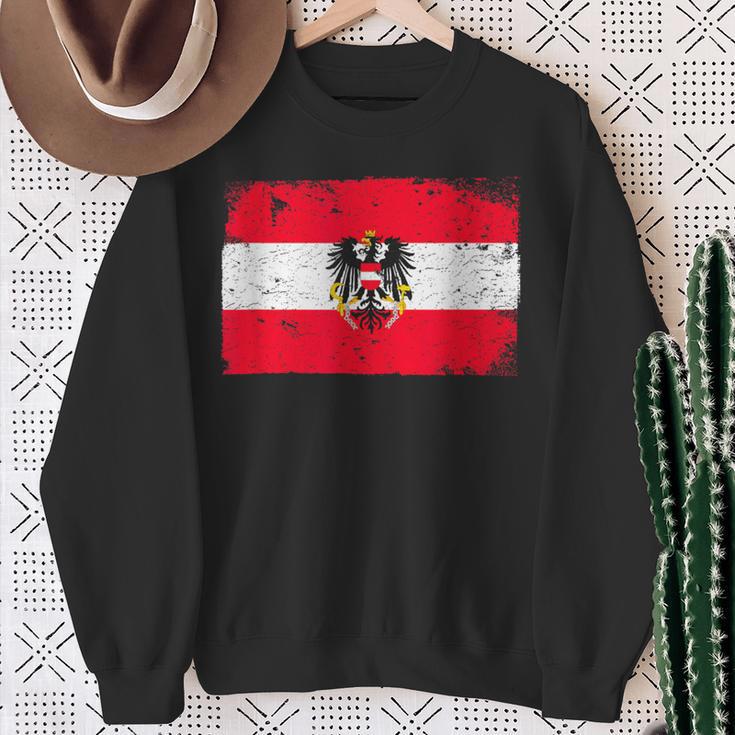 Vintage Österreich Flagge Sweatshirt Geschenke für alte Frauen