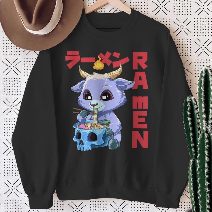 Vintage Ramen Baphomet Otaku Anime Baphomet Sweatshirt Geschenke für alte Frauen