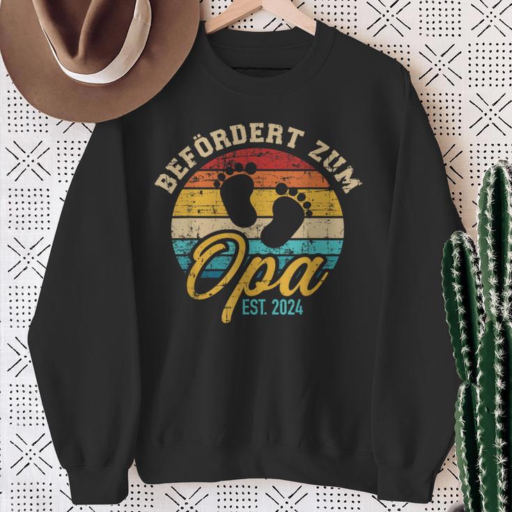 Vintage Retro Bördert Zum Opa 2024 Sweatshirt Geschenke für alte Frauen