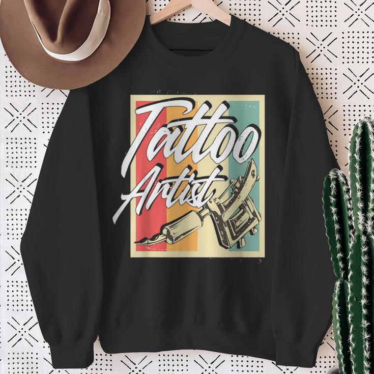 Vintage Retro Tattoo Artist Tattoo Artist Tattoo Sweatshirt Geschenke für alte Frauen