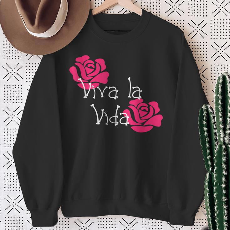 Viva Laida Rose Day Of The Dead Di Los Muertos Sweatshirt Geschenke für alte Frauen