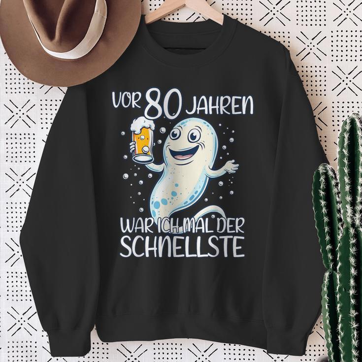 Vor 80 Jahren War Ich Mal Der Schnellste Geburtstag Sweatshirt Geschenke für alte Frauen