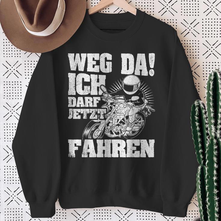 Weg Da Ich Darf Jetzt Fahrerschein Weg Da Ich Sweatshirt Geschenke für alte Frauen