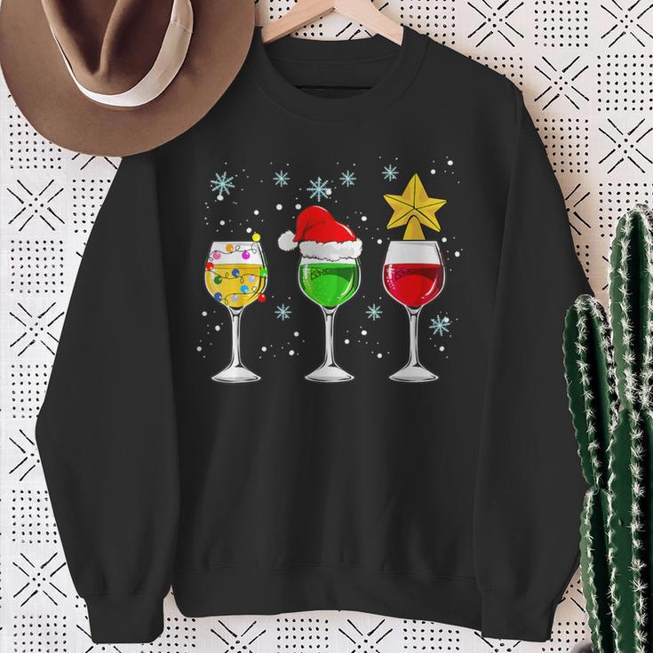 Weihnachten Prosecco Wein Lustiges Sekt Weinglas Geschenk Sweatshirt Geschenke für alte Frauen