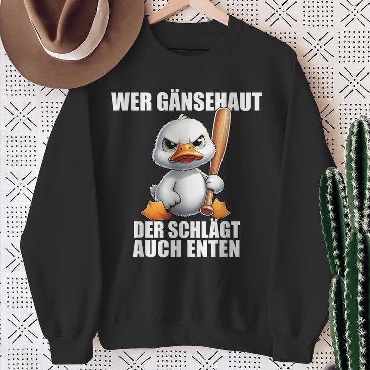 Wer Gänsehaut Der Schlagt Auch Enten Children's Sweatshirt Geschenke für alte Frauen