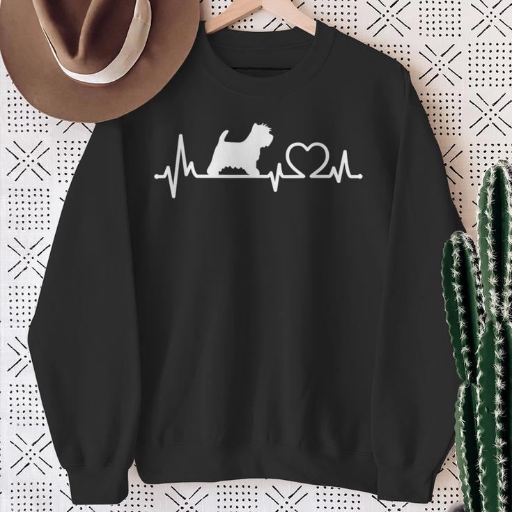 West Highland Terrier Westie Heart Rate Dog Sweatshirt Geschenke für alte Frauen