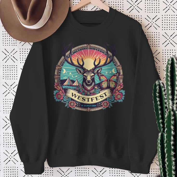 Westfest Retro Stag Sweatshirt Geschenke für alte Frauen