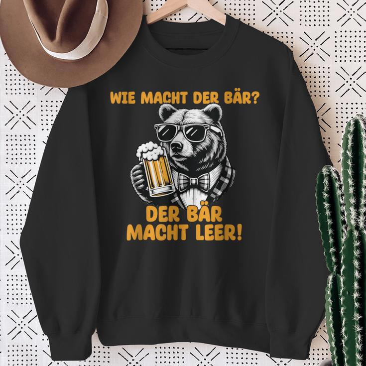 Wie Macht Der Bär German Text Sweatshirt Geschenke für alte Frauen