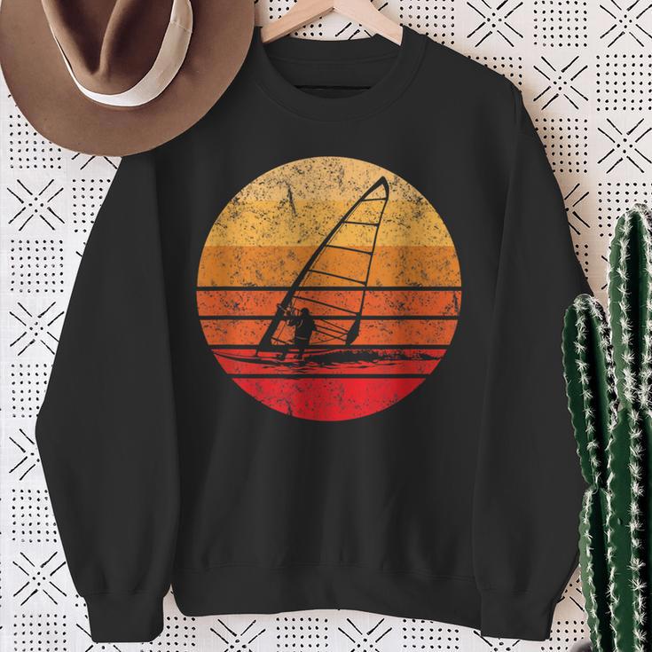 Windsurf Retrointage Sunset Sweatshirt Geschenke für alte Frauen