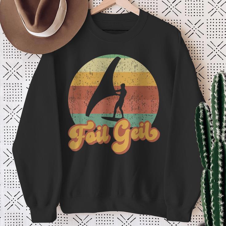 Wing Surf Foiling Foiler Retrointage Surfer Foil Geil Sweatshirt Geschenke für alte Frauen