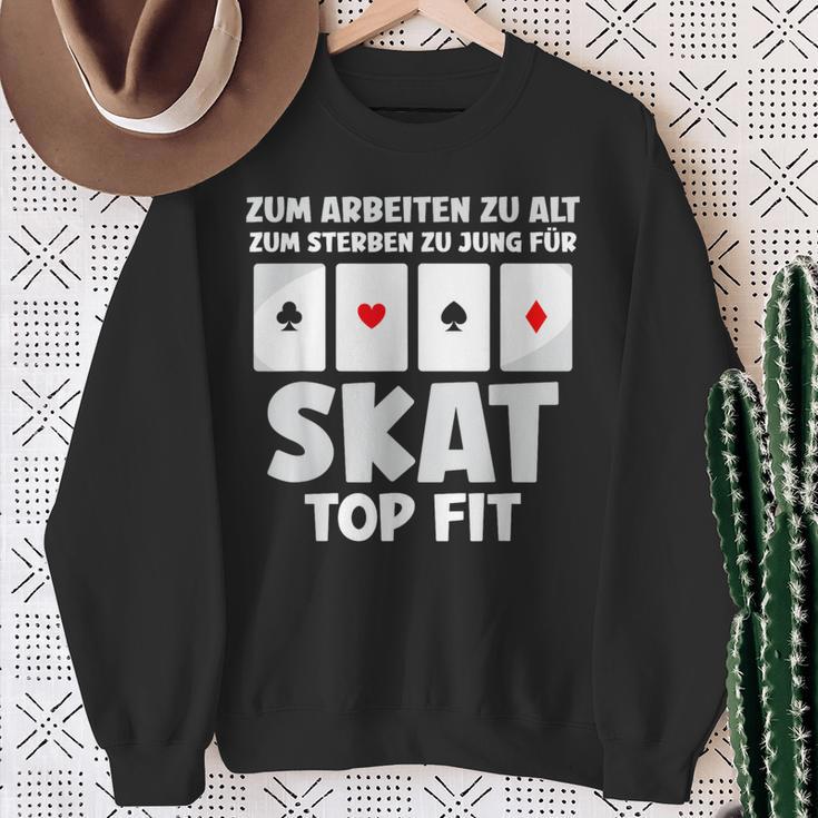 Zum Work Zu Alt Für Skat German Langu Sweatshirt Geschenke für alte Frauen