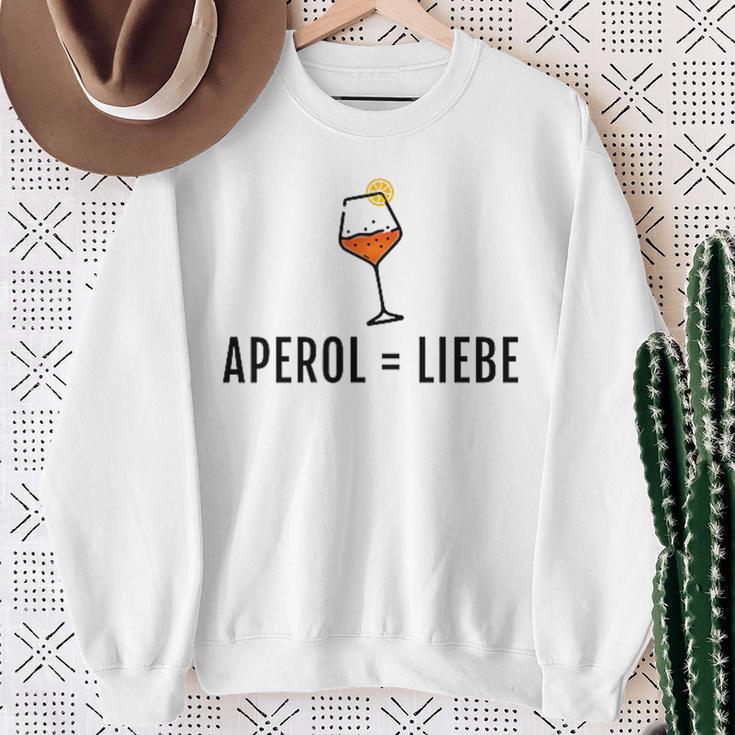 Aperol Spritz Gleich Liebe Fun Gray Sweatshirt Geschenke für alte Frauen