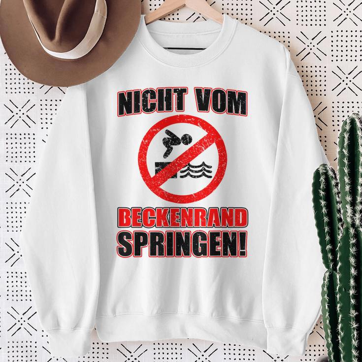 Bademeister Dlrg Nichtom Beckenrand Jumping S Sweatshirt Geschenke für alte Frauen