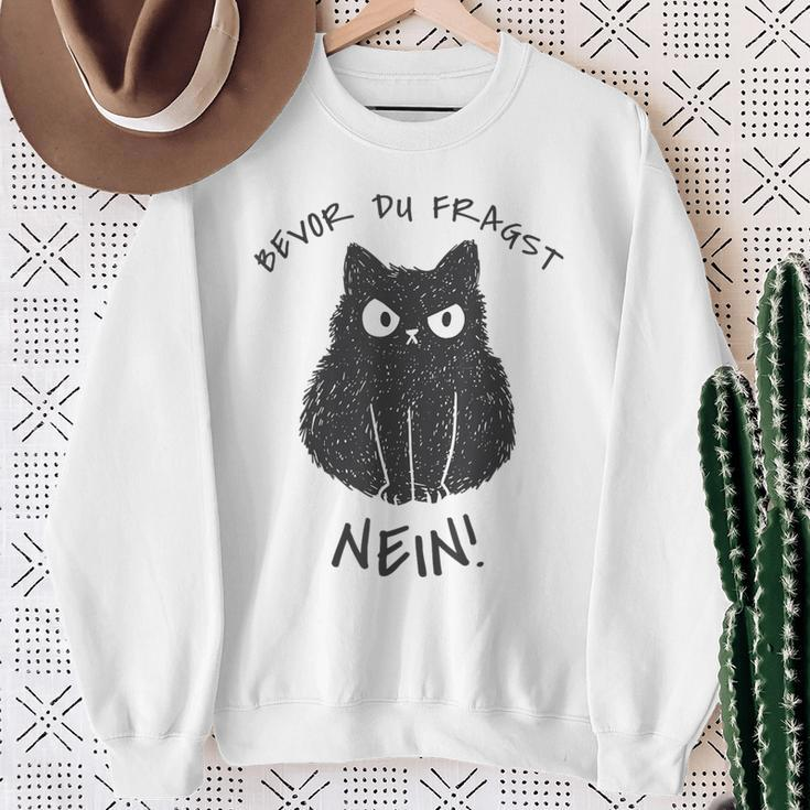 Bevor Du Fragst Nein Cats Sweatshirt Geschenke für alte Frauen