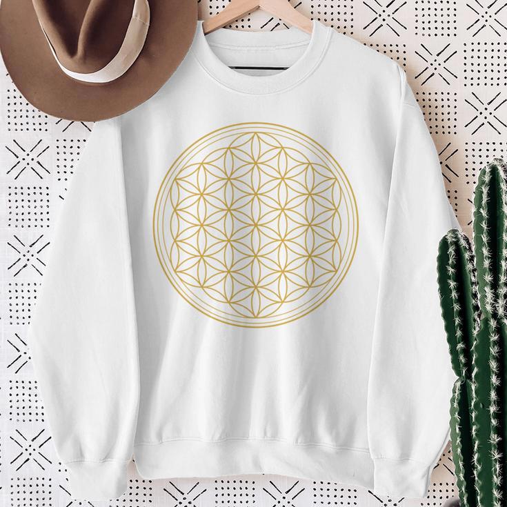 Blume Des Lebens Symbol Der Grundformen Der Raumzeit Sweatshirt Geschenke für alte Frauen