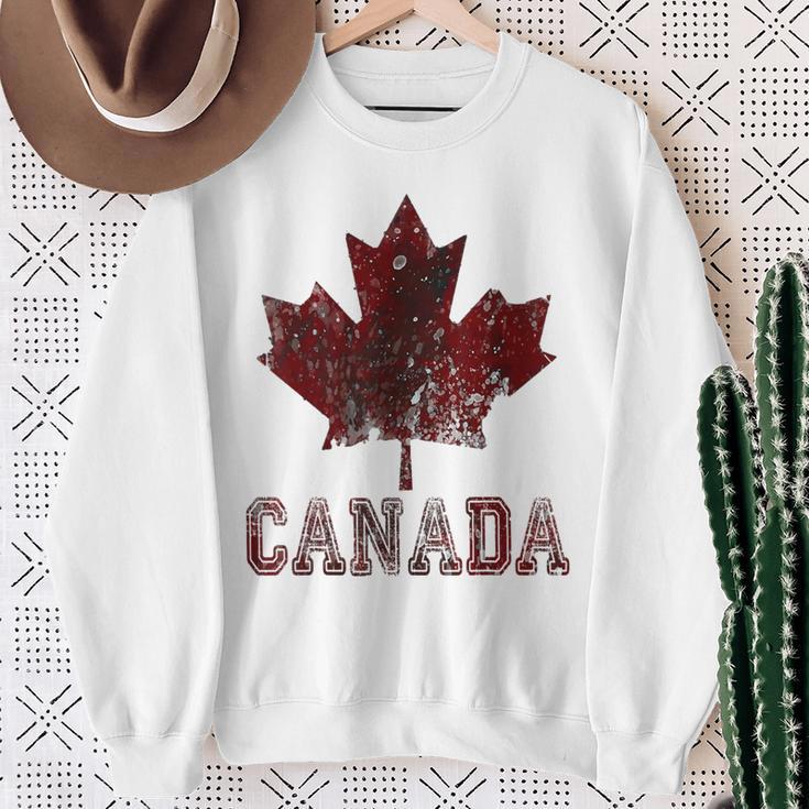 Canada Flag Canada Canada Flag Canada Map Gray Sweatshirt Geschenke für alte Frauen