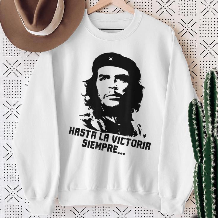 Che Guevara Cuban Revolution Hasta Laictoria Siempre Red Sweatshirt Geschenke für alte Frauen