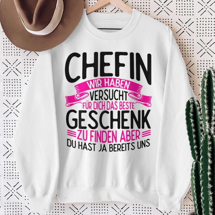 Chefin Wir Habenersucht Für Dich Geschenk Zu Finden Sweatshirt Geschenke für alte Frauen