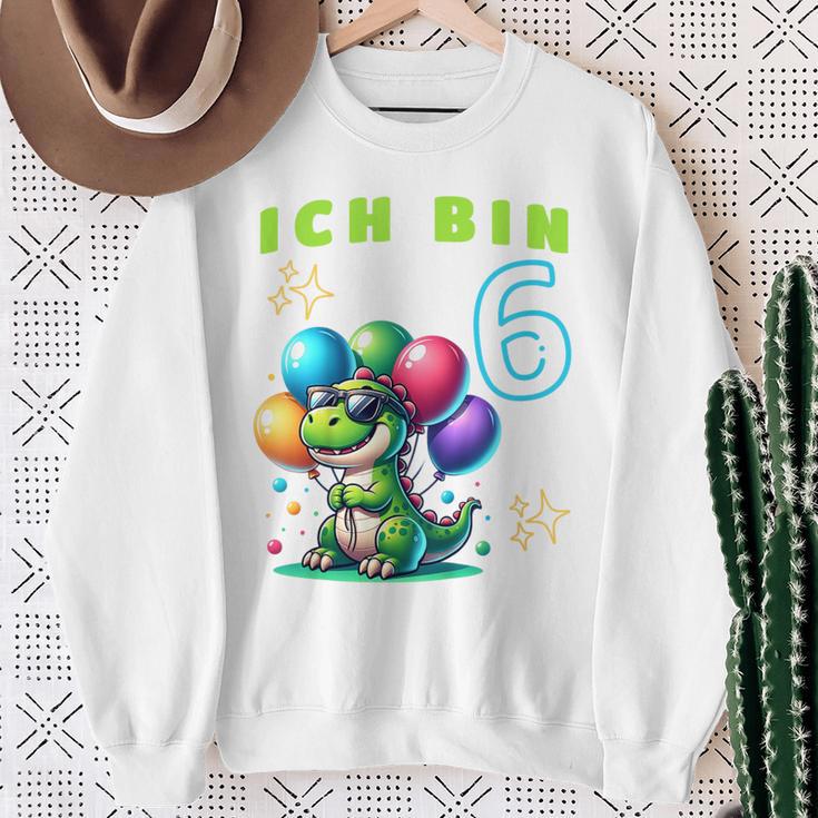 Children's Dino Ich Bin Sechs Jahre Alt Sweatshirt Geschenke für alte Frauen