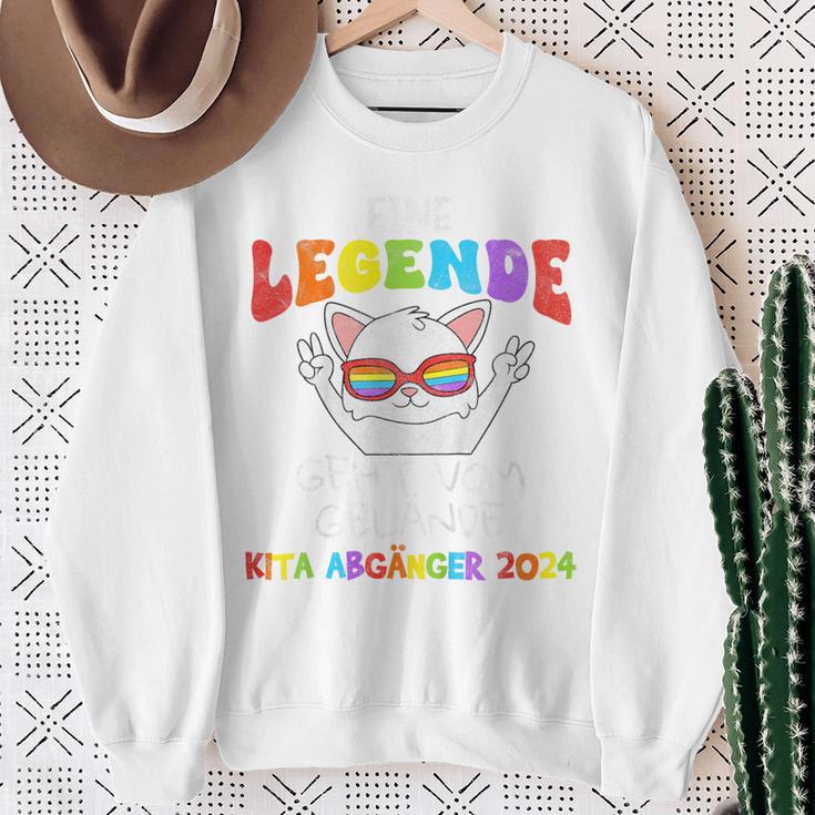 Children's Eine Legendeerlässt Das Gelände Kita Abgänger 2024 Cat Sweatshirt Geschenke für alte Frauen