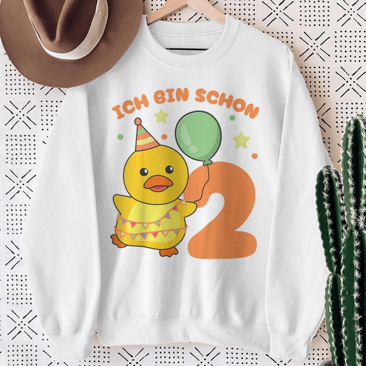 Children's Ente Ich Bin Schon 2 Enten Sweatshirt Geschenke für alte Frauen