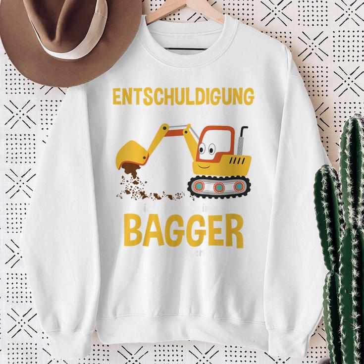 Children's Excuse Das Ich Zu Spät Bin Digger Driver Boy Digger 80 Sweatshirt Geschenke für alte Frauen