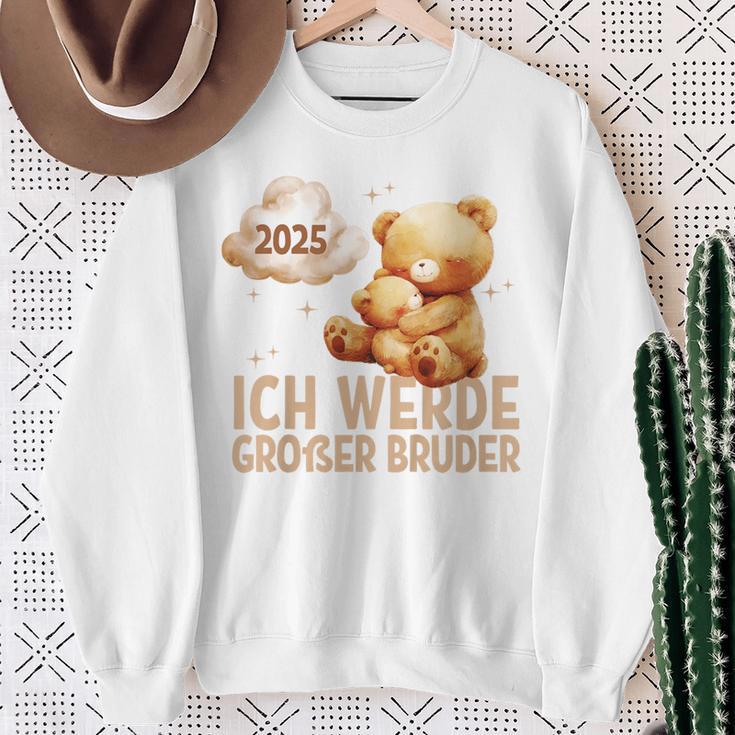 Children's Ich Werde Großer Bruder 2025 Bär Zwei Bären Sweatshirt Geschenke für alte Frauen