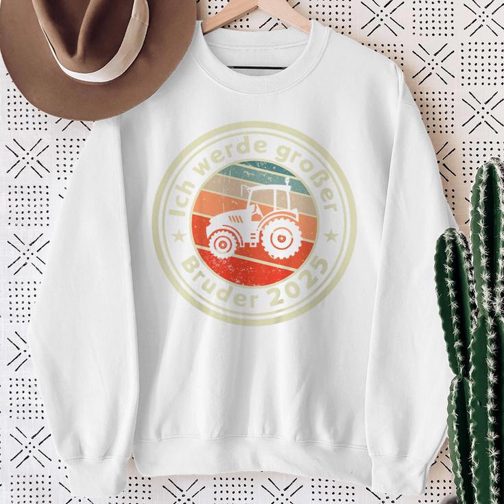 Children's Ich Werde Großer Bruder 2025 Tractor Farm Sweatshirt Geschenke für alte Frauen