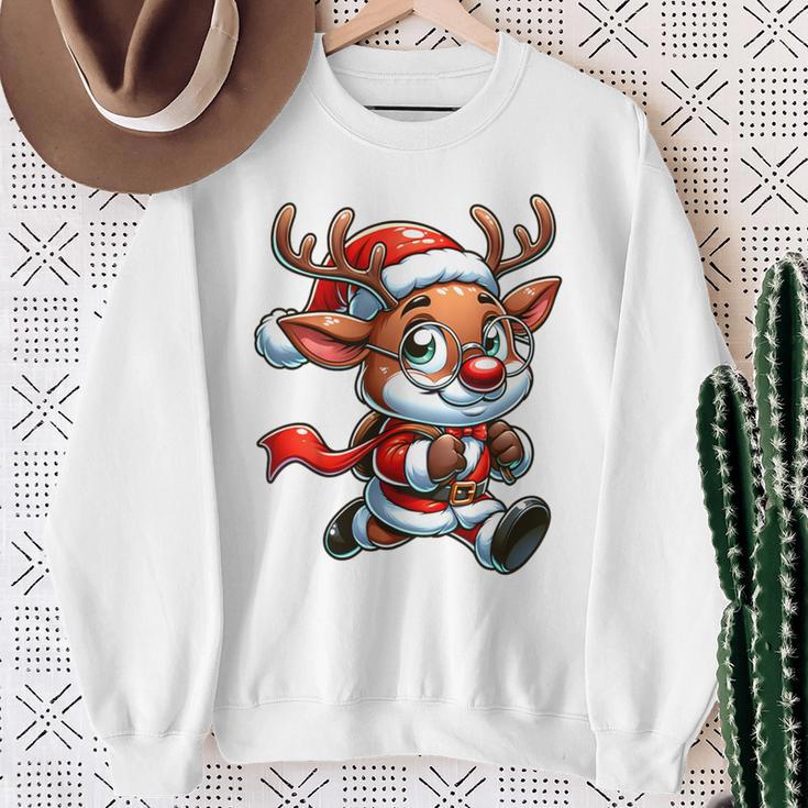 Children's Weihnachts Rentier Süß Santa Claus Sweatshirt Geschenke für alte Frauen