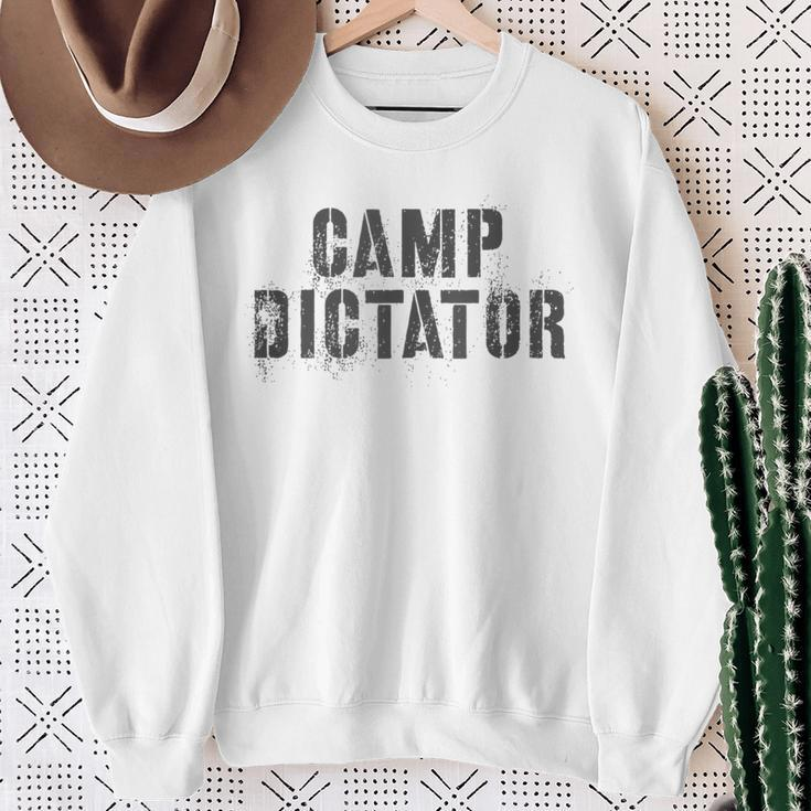 Crazy Camp Dictator Campground Director Summer Campsite Boss Sweatshirt Gifts for Old Women