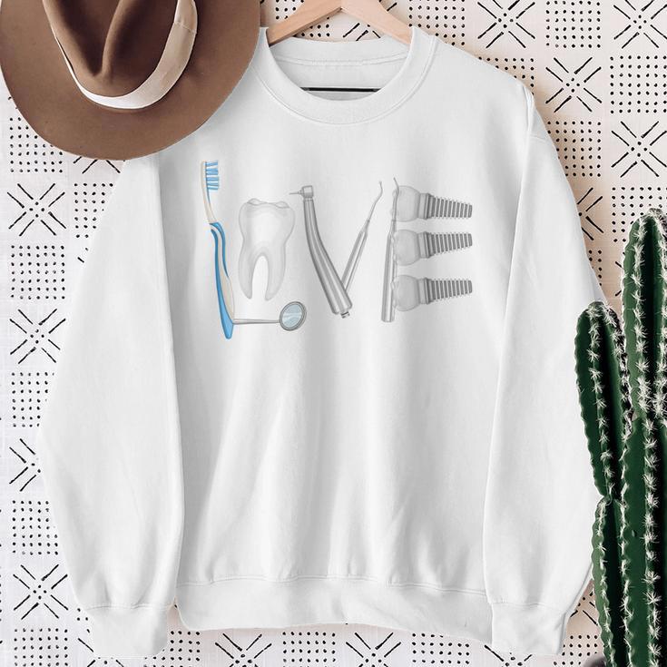 Dental Assistant Dental Assistant Love Sweatshirt Geschenke für alte Frauen