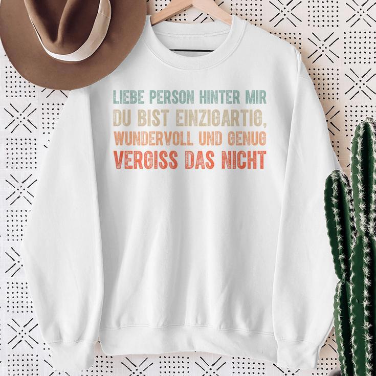 An Die Person Hinter Mir Liebe Person Hinter Mir Sweatshirt Geschenke für alte Frauen