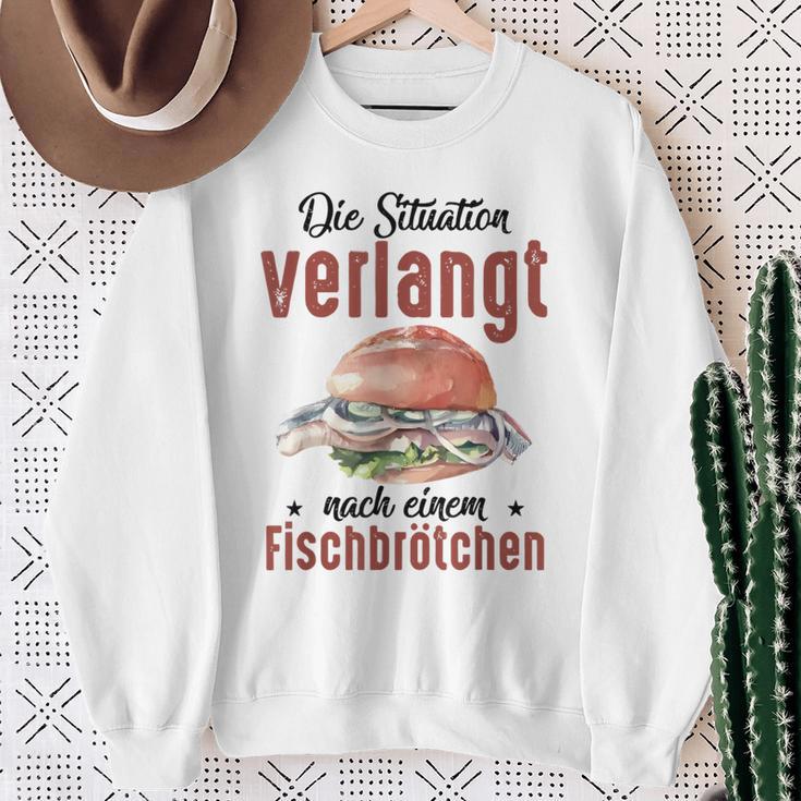 Die Situationerlangt Nach Einem Fischbrötchen Sweatshirt Geschenke für alte Frauen